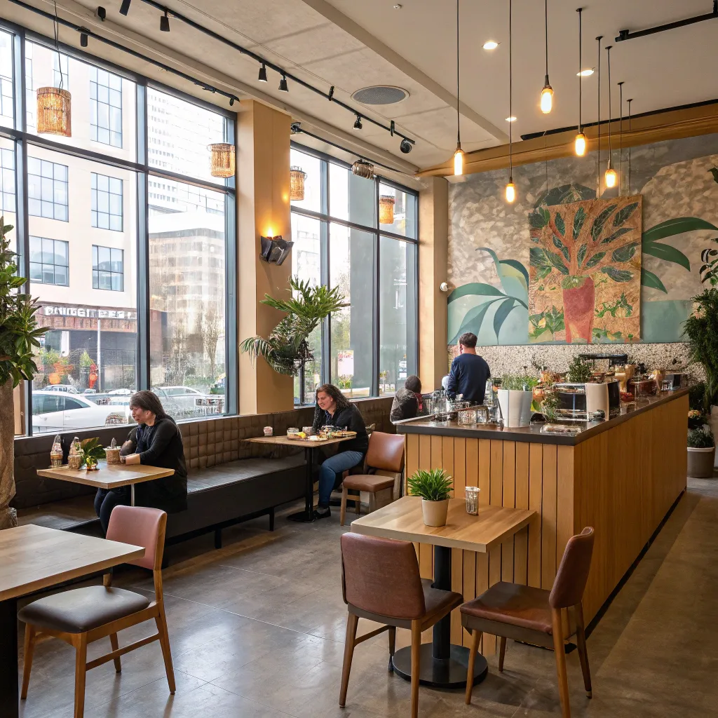 Interior of the SUMMITLANE cafe